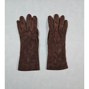 Coach Womens Brown Cashmere Lined Gloves Size 8